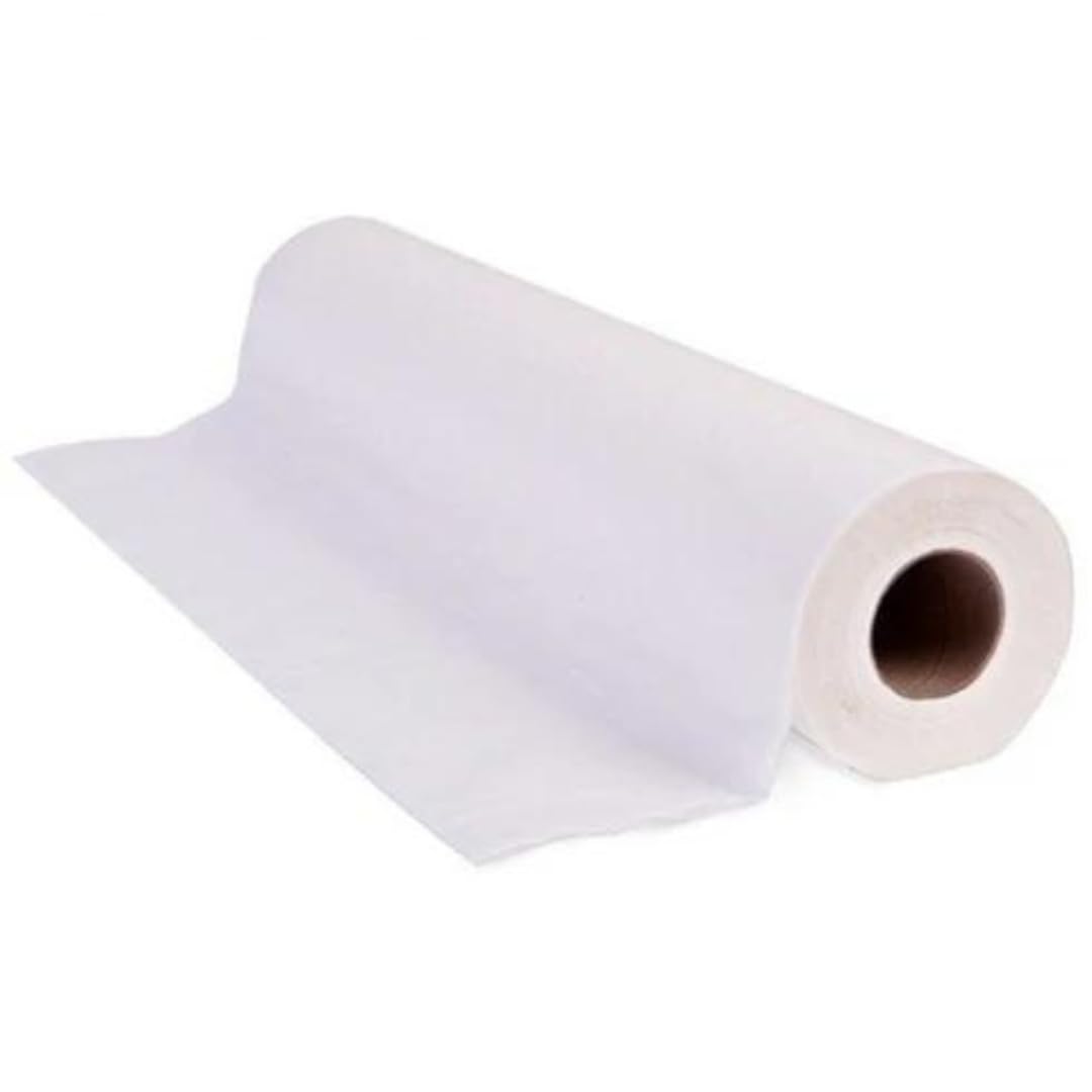 Amira Beauty Sábana desechable no tejida de 31.5 x 70 pulgadas, 30 gramos para masaje, spa, belleza, mesas de examen (1 rollo, blanco)
