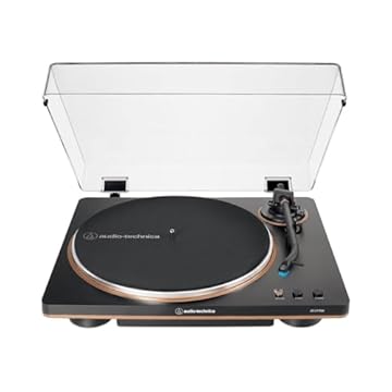 Toca-Discos Vinil Audio-Technica Automático AT-LP70X-BZ, Preto e Bronze, Bivolt 120/240V