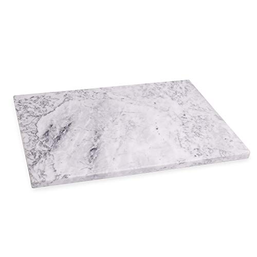 White Marble Chopping Board | Worktop Saver | Suitable for Meat, Fish & Vegetables | Large Chopping Boards | Hard Wearing | M&W