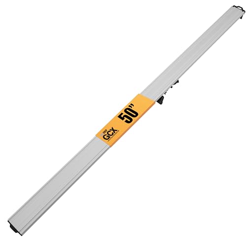 Image of ProGrip GCX Edge 50 Inch Clamp Guide Modular Extendable Track for Circular Saws, Routers & Jigsaws -Aluminum Cutting Guide with Locking Handle