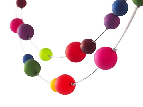 Polariskette Regenbogen Kette Collier bunt