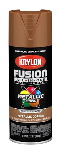 Image of Krylon Fusion All-In-One Adhesive Spray Paint for Indoor /Outdoor Use, 12 oz, Copper