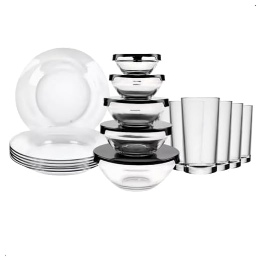 Kit Completo de Jantar 17 Peças e Potes