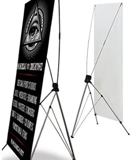 X Banner Stand Tripod Trade Show Display 48" X 78" Free Carry Bag Medum X-Banner