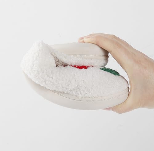 Slippers Women Fuzzy Valentines House Rose Heart Bedroom Platform Fleece Slipper Indoor Couple Warm Cozy Winter Home Non Slip Wool Lined Shoes3