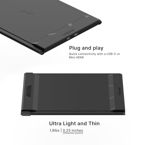 Image of Duex Max DS Portable Monitor - New Mobile Pixels 14.1 inch Laptop Screen Extender, FHD 1080P Travel Monitor, USB C /USB A /HDMI Plug and Play Laptop Monitior for Windows /Mac /Android /Switch