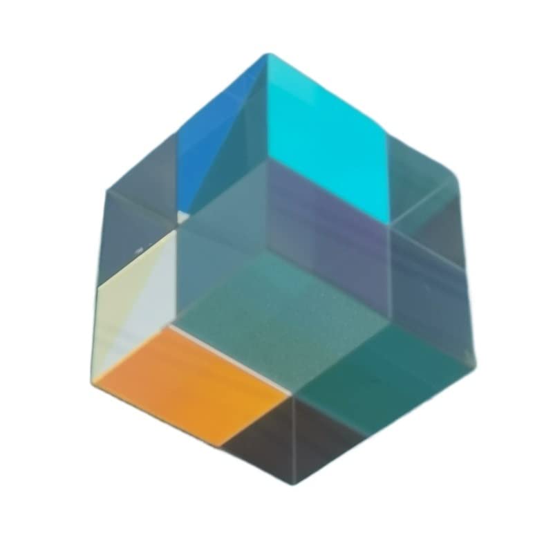 Cubo láser Rainbow Glass de cristal K9 con prisma de seis lados para física óptica