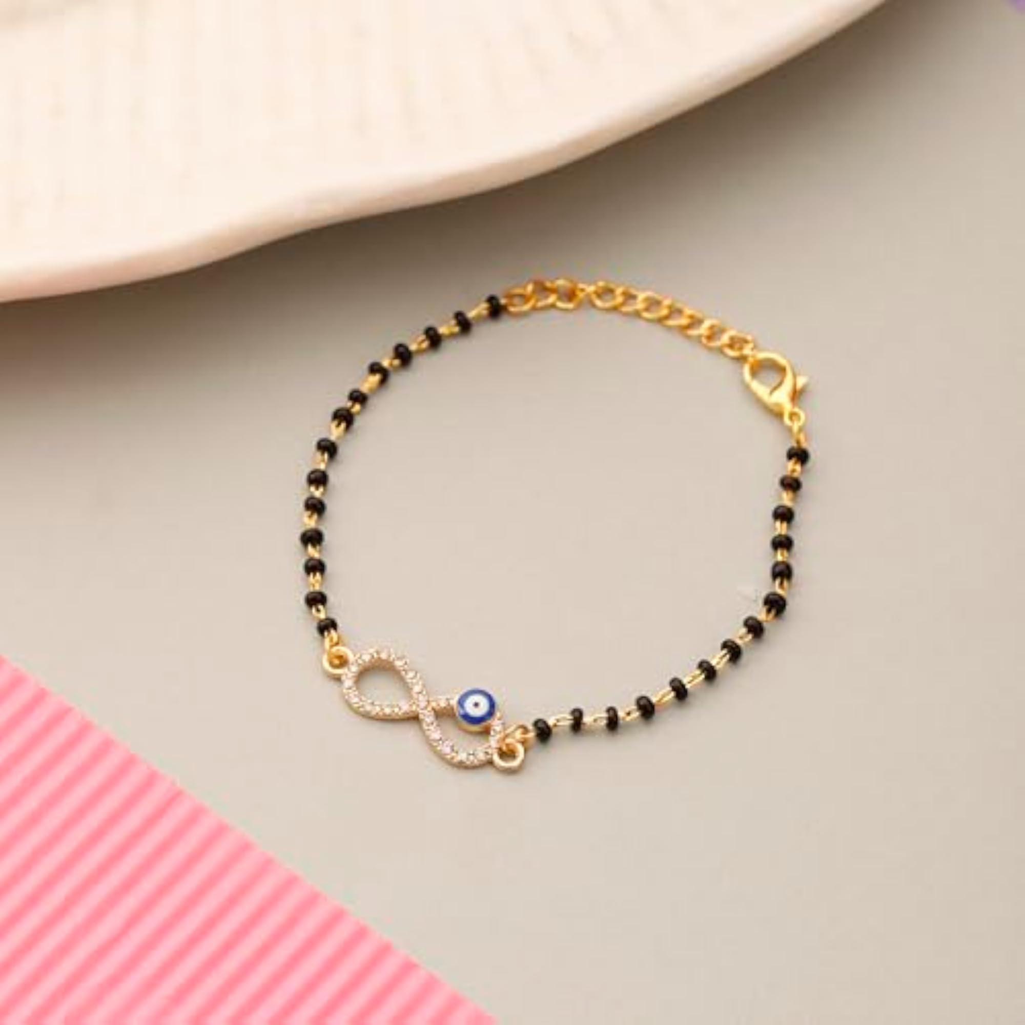 Women's Evil Eye Mangalsutra Bracelet, Multi-Purpose
