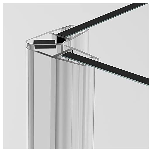 Badena Magnetdichtung für Duschtüren Set I 200cm Magnetduschdichtung 90 Grad I Duschdichtung Magnet 6mm 7mm 8mm Glastür I Eckdusche Ersatzdichtung magnetisch