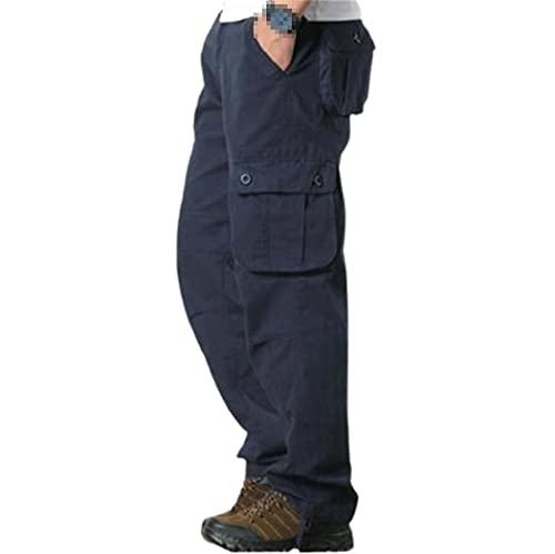 Pantalon tactique multi-poches noir homme taille 32 idéal pour la randonnée et le plein air