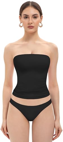 MIRITY Y2K Sexy Double Lined Tube Top for Women - Basic Summer Going Out Tank Tops