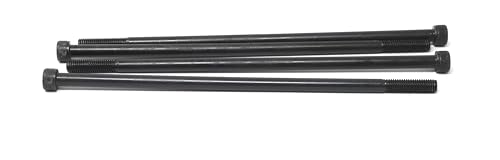 Image of iexcell 4 Pcs M8 x 220mm Partially Threaded Thread Pitch 1.25 mm Alloy Steel 12.9 Grade Hex Socket Head Cap Screws Bolts Kit, Black Oxide Finish