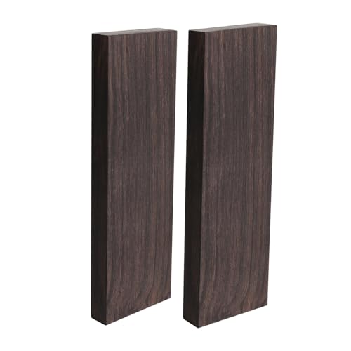 2/4 Piezas Madera De Ébano Negro Natural - Bloques De Madera De