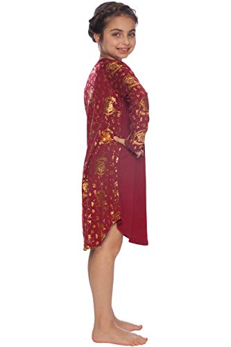 Harry Potter Hermione Hogwarts Gold Logo Crest Nightgown Sleepshirt Holiday Pajama2