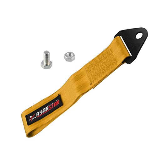 Gazechimp Car Automotive Tow Strap Set Front/Rear Bumper Hook, Gold #TOP20