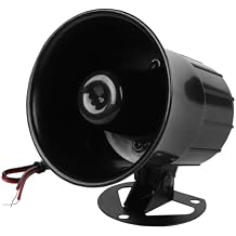 115 DB DC 12V Wire Horn Siren Alarm Speaker Burglar Alarm System for Outdoor Security Speaker Siren Alarm Siren for 12 Volt W Widely Alarm System Outdoor Horn Siren Siren Pa Horn
