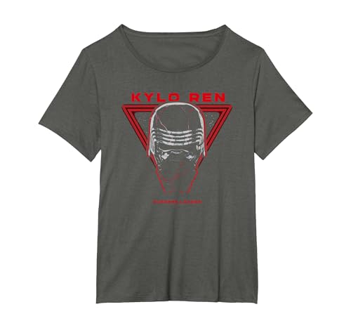 Star Wars The Rise of Skywalker Supreme Leader Kylo Ren T-Shirt, Women's Plus, Asphalt Grey, 5X
