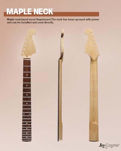 Image of Leo Jaymz DIY ST Style Electric Guitar Kits,Spray-painted Mahogany Body,Laurel Wood Fingerboard and Maple Neck, including all Components (ST-Surf Green)