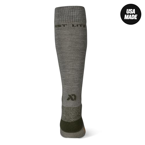 First Lite All-Season Merino Wool OTC Sock - Moisture Wicking Boot Socks for Hunting & Hiking, Made in USA2