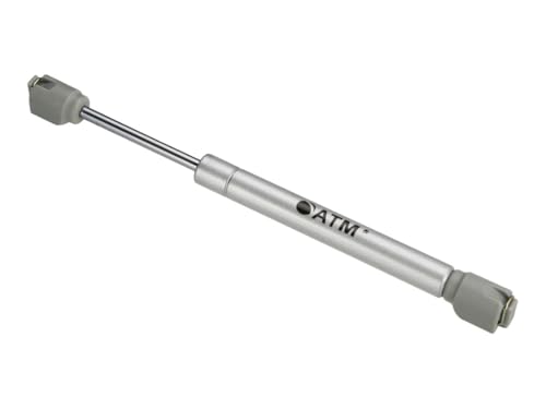 ATM® Elevador a gas para puertas y puertas móviles | Corto, 180 mm | Amortiguador ajustable | Ángulo de apertura 90° | Funcionamiento suave y silencioso | Fácil montaje | 4 unidades | Fuerza: 80N