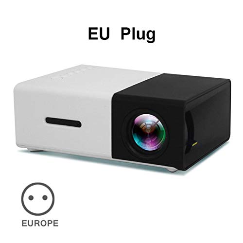 Universal-60-Zoll-HD Beweglicher Mini-LED Pocket Projector Ohne Batterie Heimkino Kinder Ausbildung Beamer Projektor,Schwarz,AU