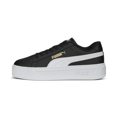 Relojes Mujer, Shoes PUMA Smash Platform V3 - Tenis para Mujer, Puma Black-puma White-Puma Gold, 27 cm