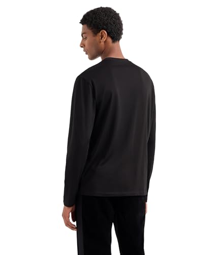 Armani Exchange Aix Men's Long Sleeve Tee with Logo, Black2