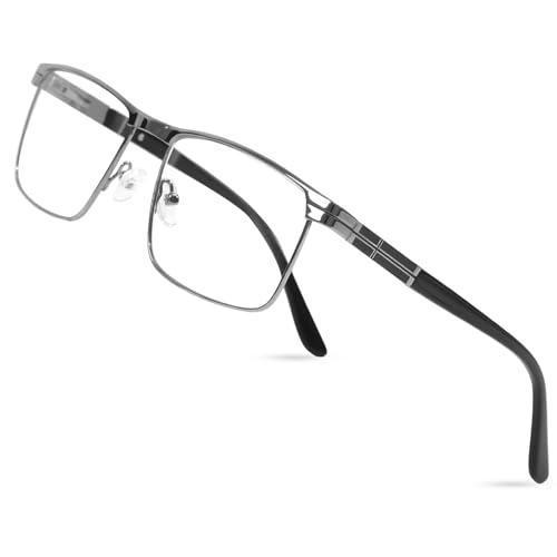 Saraudy Clear Lens Glasses for Men Lightweight Mens Eyewear Frame Business Non Prescription Glasses Lens Replaceable