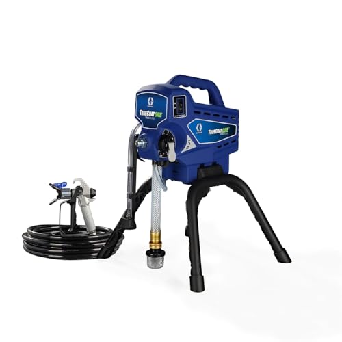Graco 26DTC3 TrueCoat One Airless Paint Sprayer, EU/UK unit (220-240V, 50-60 Hz), household purposes (flow rate 0,9 l/min, max. Pressure 117 bar), Blue