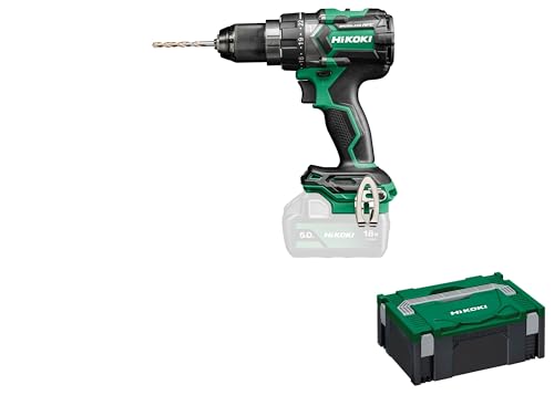 HIKOKI Akku Schlagbohrschrauber DV18DCW2Z, 13mm Metall-Schnellspannbohrfutter (18V, Max. Festdrehmoment hart: 140 Nm, Brushless, Zubehör: 1 Zusatzhandgriff, 1 HSCII Koffer, ohne Akku und Ladegerät)