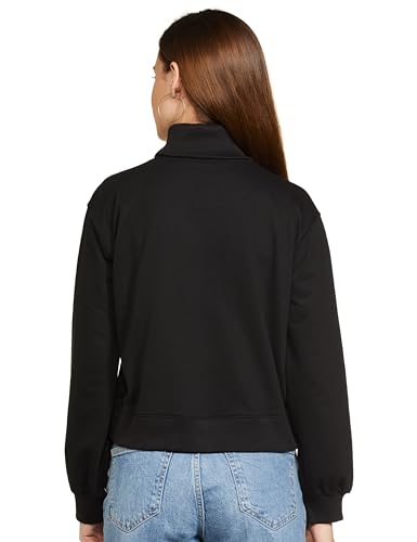 Image of FYLTR Women's Drop Shoulder Boxy Fit Sweatshirt with Turtle Neck & Balloon Sleeve | Sweatshirts for Women | Winter Sweatshirts for Woman | Casual T-Shrit