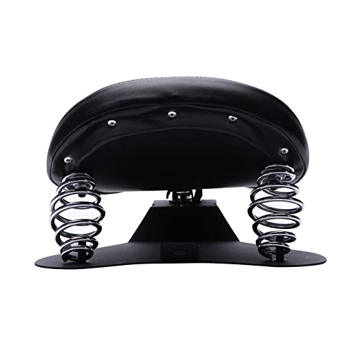 Image of DREAMIZER Motorcycle Seat Cushion Driver Solo Seats with Spring Bracket PU Leather Compatible with Harley Honda Yamaha Kawasaki Sportster Iron 883 1200 Chopper Bobber Cafe Racer
