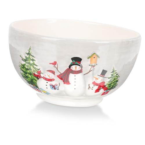 TOYZFRIENDY Ciotola Per Zuppa in Ceramica 850 Ml Ciotola Per Cibo Multifunzione Per Uso Domestico Design Natalizio Riutilizzabile Per Pasti Caldi e Freddi