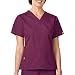 WonderWink Women's Scrubs Bravo 5 Pocket V-Neck Top, Wine, Small