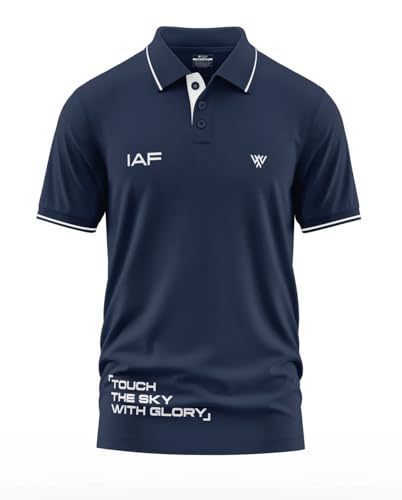 Image of WarriorWorld Mens Pure Cotton Polo T-Shirt for Men 270 GSM Breathable Fabric Stylish Regular Fit Polo Collar Tee Durable Everyday Casual Wear