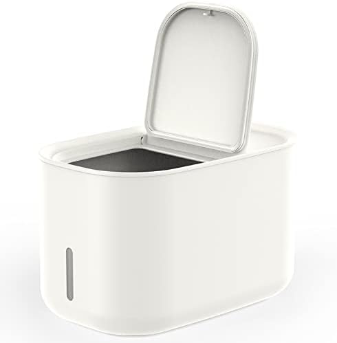 Zuutii Rice Storage Container,Food Container, Dry Food Storage, Pet Food Dispenser, 6.9Qt Large Storage Bin with Lid,Silicone Ring & Moisture Proof,for Grain Cereal Soybean Corn,Light Cream