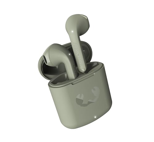 Fresh 'n Rebel Twins Core, True Wireless Auricolare Bluetooth Auricolari con Assistente vocale, Controllo Touch e Microfono incorporato, 30 ore di tempo di riproduzione (Dried Green)
