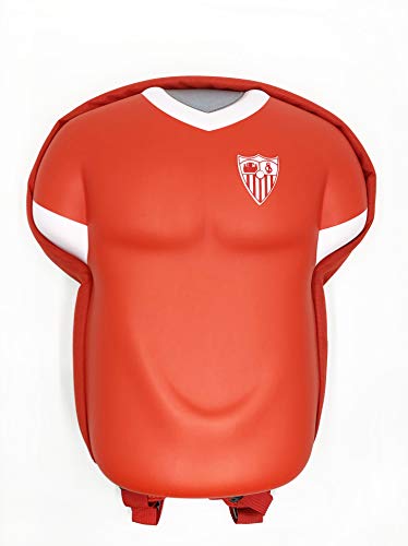 Sevilla Fútbol Club - Mochila de Viaje con Forma de Camiseta - Guarda tus Botas, Ropa de Deporte o Artículos de Viaje - Indicada para Entrenamientos y para Viajar - Producto Oficial del Equipo