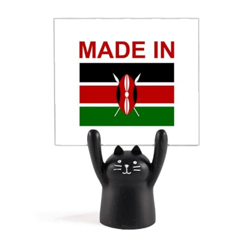 Support de mémo chat noir Kenya Country Love, idée cadeau