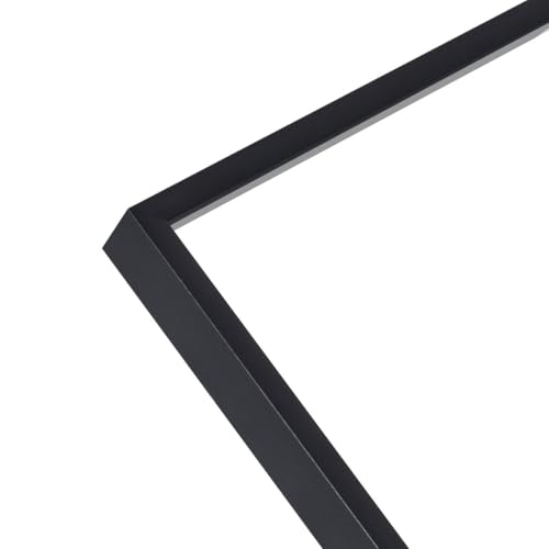Image of VENETIAN IMAGE Full-Length Dressing Mirror, Floor or Wall Mounted, Metal Frame for Modern Interiors (Black, 160 x 40 CM)