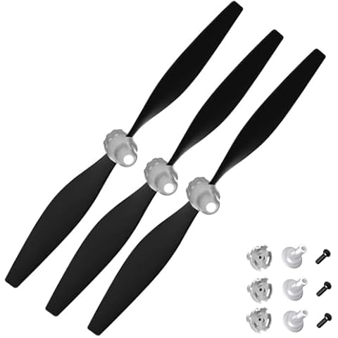 FLYCOLOR 3 Sets F4U Rc Plane Propeller with Propeller Savers and Adapters for VOLANTEXRC 761-8 761-9 T28 Airplane Cover