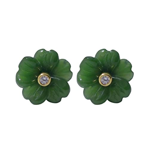 Boucles d'oreilles jaspe personnalisé en argent S925, le cadeau de joaillerie idéal