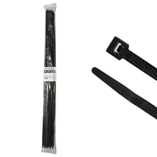 Kable Kontrol Heavy Duty Cable Zip Ties, 50 Pcs, 48 Inch, 175 Lbs