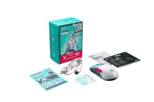 Image of ASUS TUF Gaming Hatsune Miku Edition Mini Wireless Mouse - Right-Handed, 65g Lightweight, Compact, Tri-Mode Connectivity, 12K DPI, up to 134Hr Battery, RGB Miku Logo, PC /Mac Support - Aqua