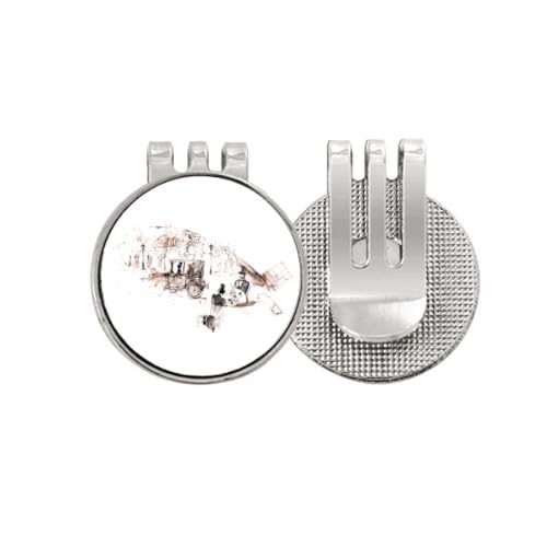 Marqueur de balle de golf vintage émail idée cadeau golfeur avec clip magnétique