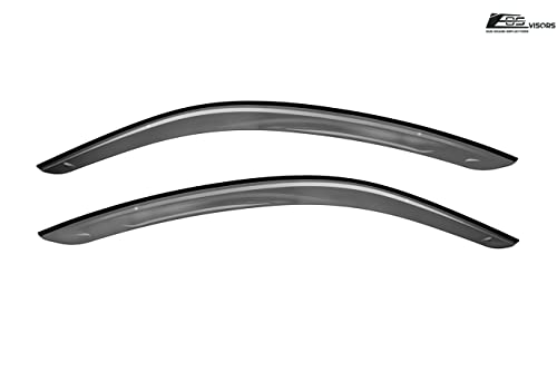 Replacement For 2022-Present Subaru Brz | Toyota Gr86 Eos Visors Jdm Mugen Clip-On Style Smoke Tinted Side Vents Window Deflectors Rain Guard Dwv-V248 #TOP5