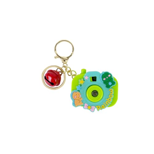 Cluttch Play Cartoon Projector Camera Keychain with Light Effects, Multi-Pattern Display, ANY 1 Decorative Bag Accessory for Kids Random (camera)