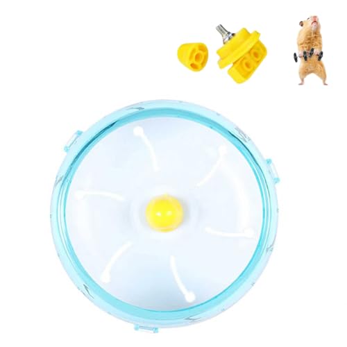 回し車 プラスチック回し車 サイレントホイール ハムスター おもちゃ 安定性 静か 安全 小動物用ホイール ケージ内取付け 楽な遊び場 運動 ストレス解消 (ブルー,S)