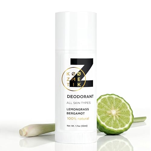 Image of 100% Natural Deodorant for Everyday | Aluminum Free | Chemical Free | Long-Lasting Odor Protection | Lemongrass & Bergamot for Daily Freshness | Cruelty-Free | Z KOOZMETIK 1.7oz