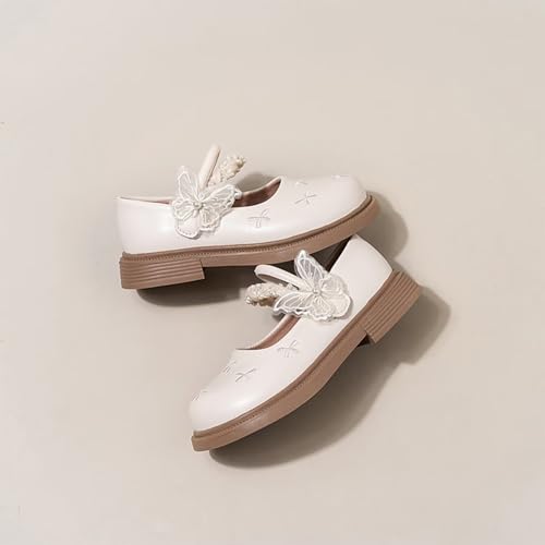 Girls Mary Jane Dress Shoes Ballet Princess Flats with Lace-up Straps, Suitable for Party Wedding School, Toddler/Little Kids/Big Kids2